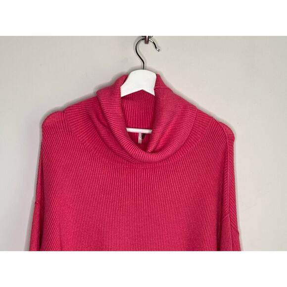 Free People Softly Structured Tunic Sweater Cotton Candy Pink Women's Size S - Picture 3 of 10